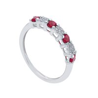 Anello Babila Milano Donna Bacia_Mi in Oro bianco Rubino 276661RB 13